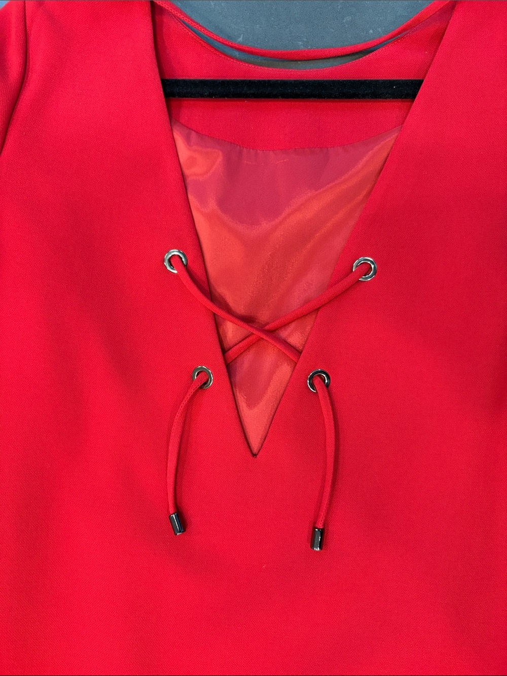 BA&SH Dexter Dress in Color Rouge - Picture 5 of 7